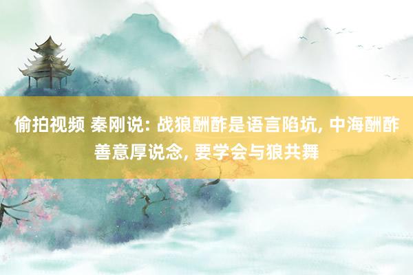 偷拍视频 秦刚说: 战狼酬酢是语言陷坑， 中海酬酢善意厚说念， 要学会与狼共舞