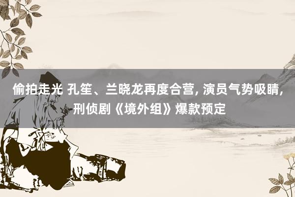 偷拍走光 孔笙、兰晓龙再度合营， 演员气势吸睛， 刑侦剧《境外组》爆款预定
