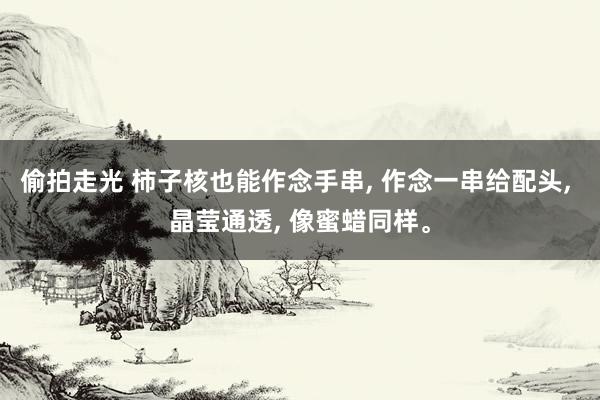 偷拍走光 柿子核也能作念手串， 作念一串给配头， 晶莹通透， 像蜜蜡同样。